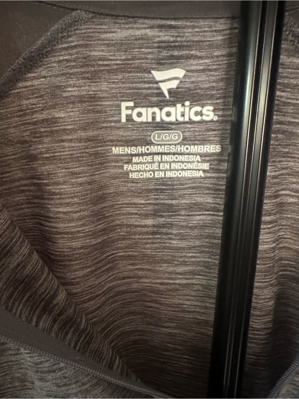 Fanatics Heather Gray Quarter-Zip Pullover, 76ers - Picture 3 of 3